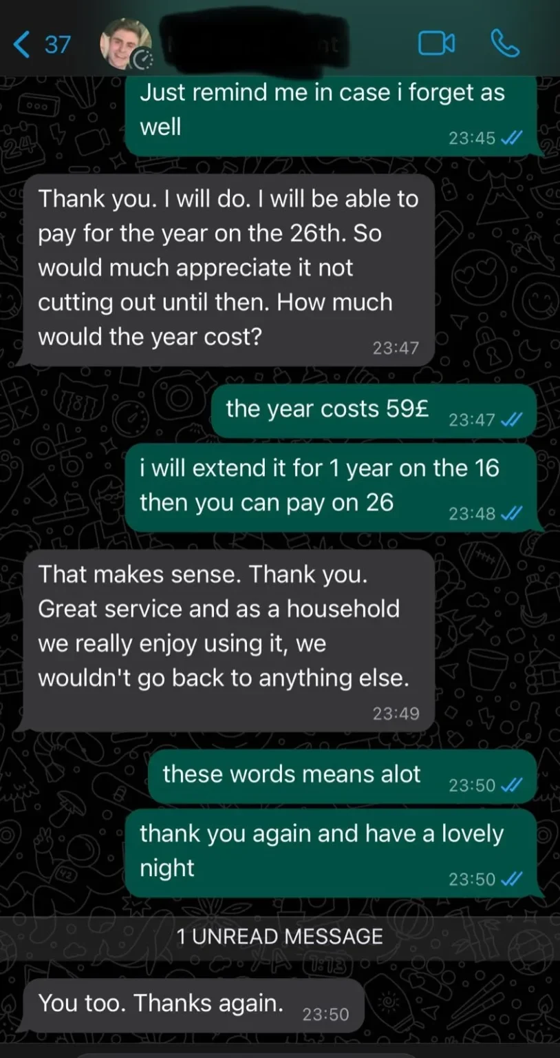 Customer review